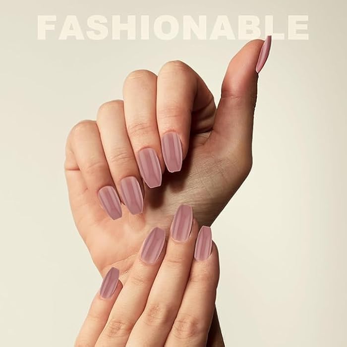Pcs Glossy Press On Nails, 12 Colors Coffin Fake Nails Full Cover Short Nail Oval Shape False Nails Artificial Fingernails for Women Girls(Glossy) ( , 144 ) - Image 5